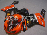 Kawasaki NINJA ZX6R 2007-2008 Injection ABS Fairing - Monster - Black Orange - MFS5769